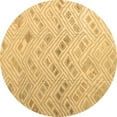 thumbnail image 1 of Ahgly Company Indoor Round Abstract Brown Modern Area Rugs, 6' Round, 1 of 4