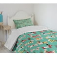 thumbnail image 4 of Ambesonne Dog Lover Quilted Bedspread Set 2 Pcs, Abstract Dress, Twin Size, Multicolor, 4 of 6