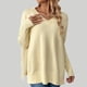 thumbnail image 1 of Suéter de cuello en V para mujer, suéter de invierno liso de manga larga, suéter para mujer, 1 of 6