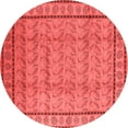 thumbnail image 1 of Ahgly Company Indoor Round Oriental Red Industrial Area Rugs, 5' Round, 1 of 4