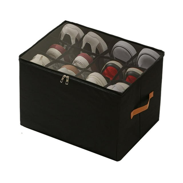 Boîte à Chaussures Pliable Anti-Poussière avec Couvercle, Boîte de Rangement Multifonctionnelle