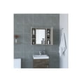 thumbnail image 4 of We Have Furniture Medicine Cabinet Hops, Double Door, Mirror, Light Gray Finish, 4 of 5