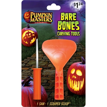 Halloween Pumpkin Carving Kit, Bare Bones, 2 Pieces, by Pumpkin Masters