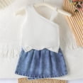 thumbnail image 6 of GXWEA Baby Girls' Clothing Sets 2T Girl Clothes Summer Toddler Girl Clothes Baby Girl Sleeveless Shirt Shorts Set Cute Outfits, 6 of 9