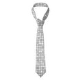 thumbnail image 2 of Salouo Silver Mosaic Pattern Men's Silk Ties 4.7"Necktie for Men Formal Ties Business Necktie Men's Wedding Fashion Accessory, 2 of 7