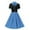 Blue, variant on UYISJ 1950s Dresses for Women Vintage Rockabilly Retro Short Sleeve Button up Belted Midi Dress Cocktail Party Evening Prom Gown Yellow XXL