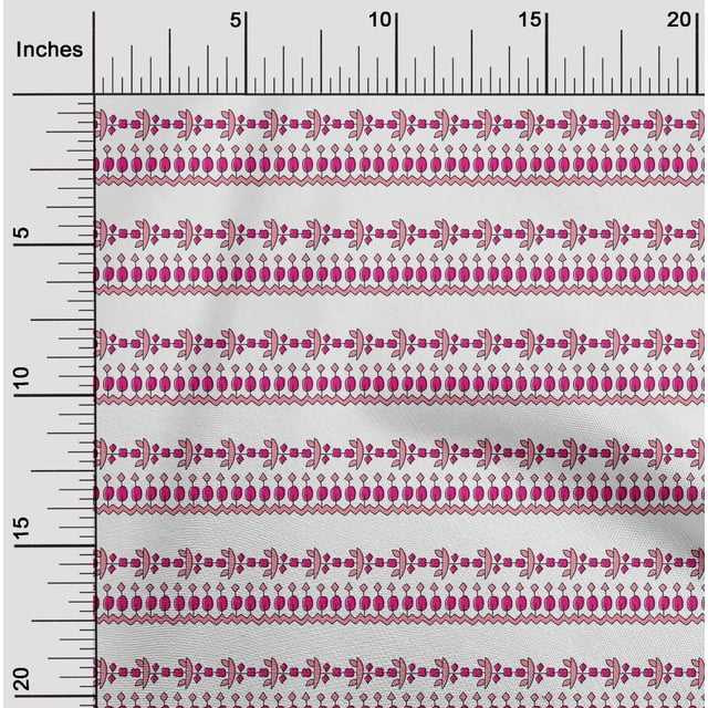 oneOone Silk Tabby Fabric Floral & Flying Swan Block Print Fabric BTY 42 Inch Wide