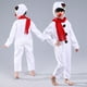 thumbnail image 5 of GOOHOCHY Traje de muñeco de nieve navideño para niños, mono con bufanda y sombrero, disfraz de cosplay (120 cm), 5 of 7