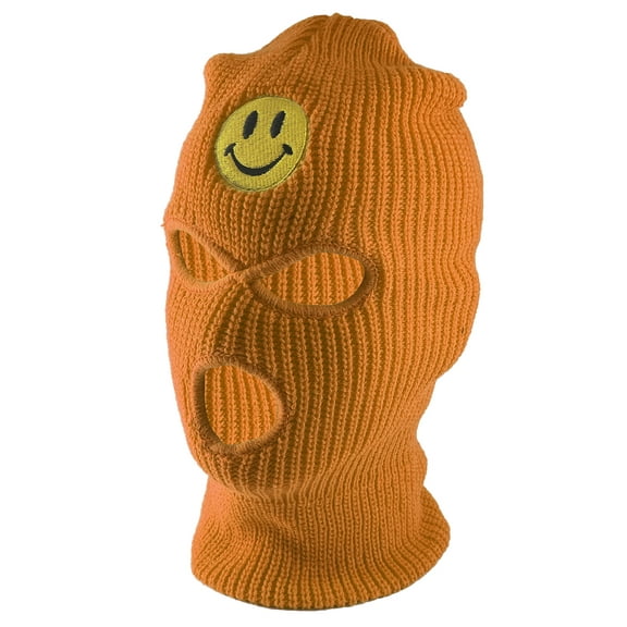 Gravity Threads Smile Face 3-Hole Ski Mask - Smile - Orange