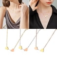 thumbnail image 3 of AOOOWER 3 Hearts Choker Necklace Stainless Steel Neck Ornament Trendy Women's Neck Chain, 3 of 18