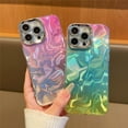 thumbnail image 2 of Designed for iPhone Case,Luxury Aurora Gradient Glitter with Camera Protective Shockproof Protective Cover Phone Case (iPhone 12 Pro Max,Pink), 2 of 5