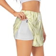 thumbnail image 1 of Balery Green Pears Pantalones cortos deportivos para mujer con forro y dos bolsillos, elásticos, para entrenamiento, gimnasio, yoga-Large, 1 of 7