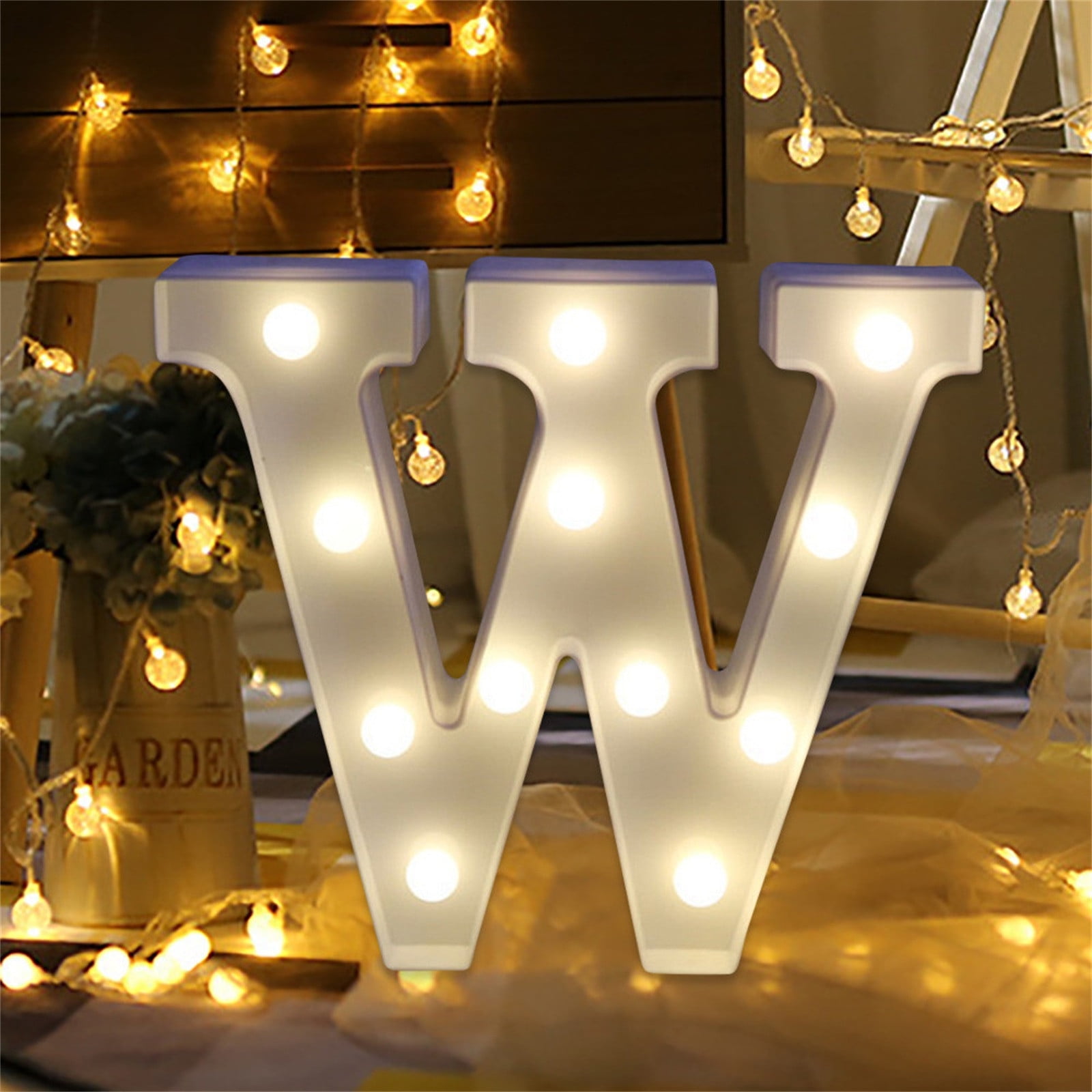Télécommande Alphabet Lettres Lumières LED Lettres en Plastique Blanc Debout