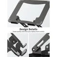 thumbnail image 4 of Laptop Stand with 360° Rotating Base, Ergonomic Computer Riser for Desk, Adjutable Height Muti-Angle, Foldable Laptop Mount, Stable Metal Holder Support 10-15.6" Notebook PC, 4 of 6