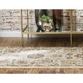 thumbnail image 4 of 2.5' x 10' Ivory and Brown Bohemian Floral Rectangular Rug Runner, 4 of 8
