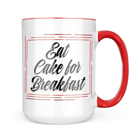 

Neonblond Vintage Lettering Eat Cake for Breakfast Mug gift for Coffee Tea lovers