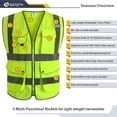 thumbnail image 3 of Chaleco de seguridad JKSafety Class 2 de gel reflectante de alta visibilidad, 3 of 4