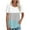Light Blue, variant on MaFYtyTPR Top Shirt Women's Color Blocked Round Neck Sleeve Short Sleeved T-shirt Light Blue S