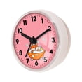 thumbnail image 2 of Reloj de pared redondo analógico impermeable para baño con ventosa para aseo Blanco, 2 of 9