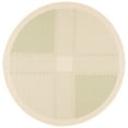 thumbnail image 2 of Safavieh Courtyard Eileen Geometric Indoor/Outdoor Area Rug, Natural/Olive, 5'3" x 5'3" Round, 2 of 7