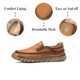 thumbnail image 2 of Mens Non-slip Loafers Outdoor Lightweight Walking Shoes Fashion Classic Business Shoes Soft Casual Shoes Brown 6.5 US, 2 of 7