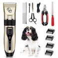 thumbnail image 2 of TOMSHOO Pet Grooming Hair Clipper Rechargeable Low Noise Cordless Hair Trimmer Cutter Kit for Dog Cat Rabbit, 2 of 9
