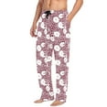 thumbnail image 2 of Pink Polka Dots joogoo Men's Pajama Pants Cotton Long Sleepwear Lounge Pants XL, 2 of 7