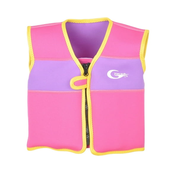 LIIPEE Girls Boys Life Vest Summer Showy Coast Guard Approved Life Vest For Pool Beach Waters Ports Toddler Leisure Inflatable Life Vest,Hot Pink,5-7 Years