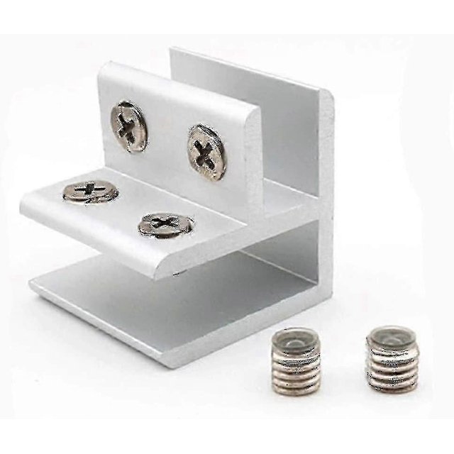 Set Of 4 90 Glass Clamps For Fixing Glass On Two Sides For Shower Panels, Shower Tables And Panels 10 To 12 Mm - Ri