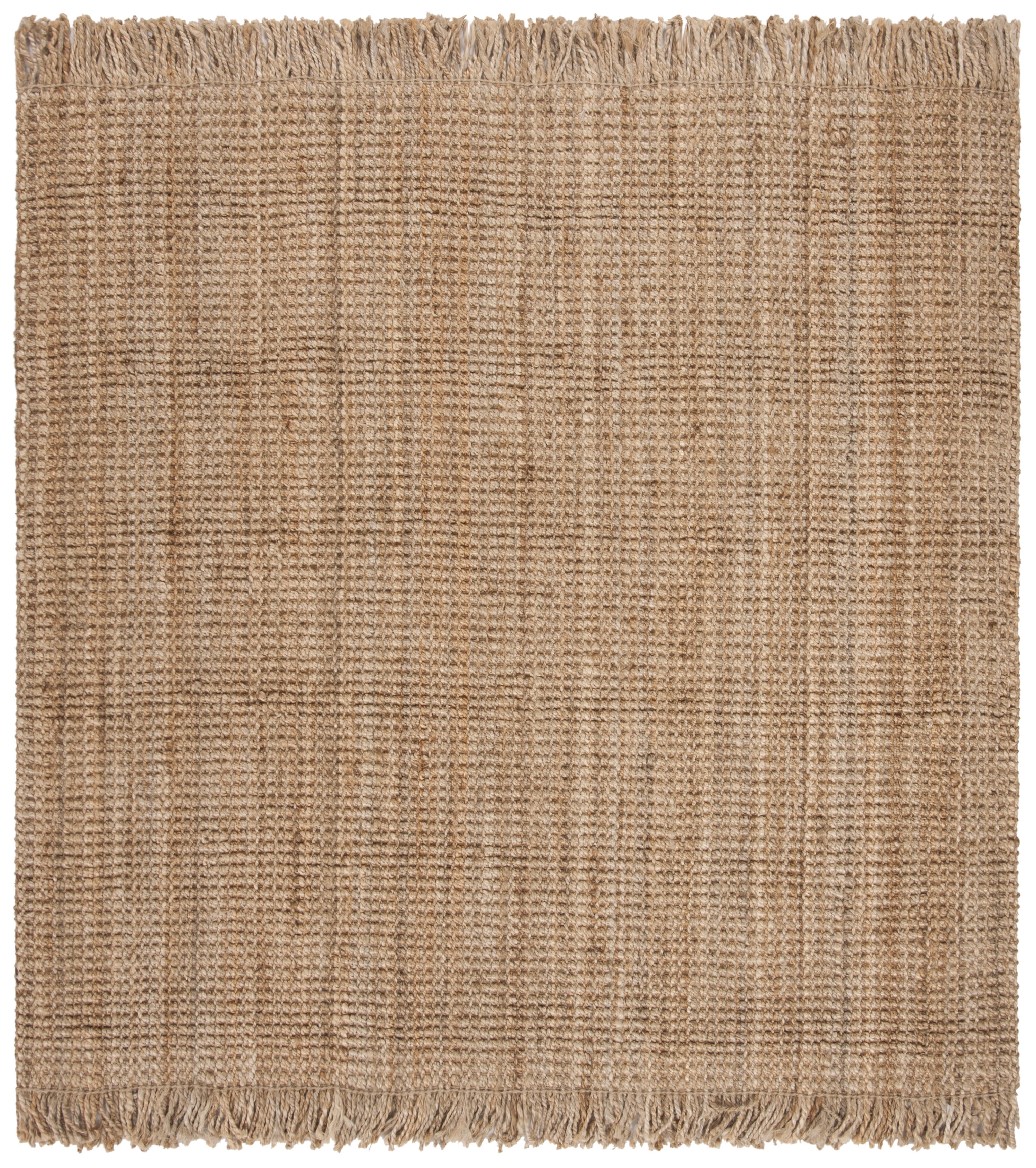 SAFAVIEH Natural Fiber Andreas Solid Jute Area Rug, Natural, 6' x 6' Square