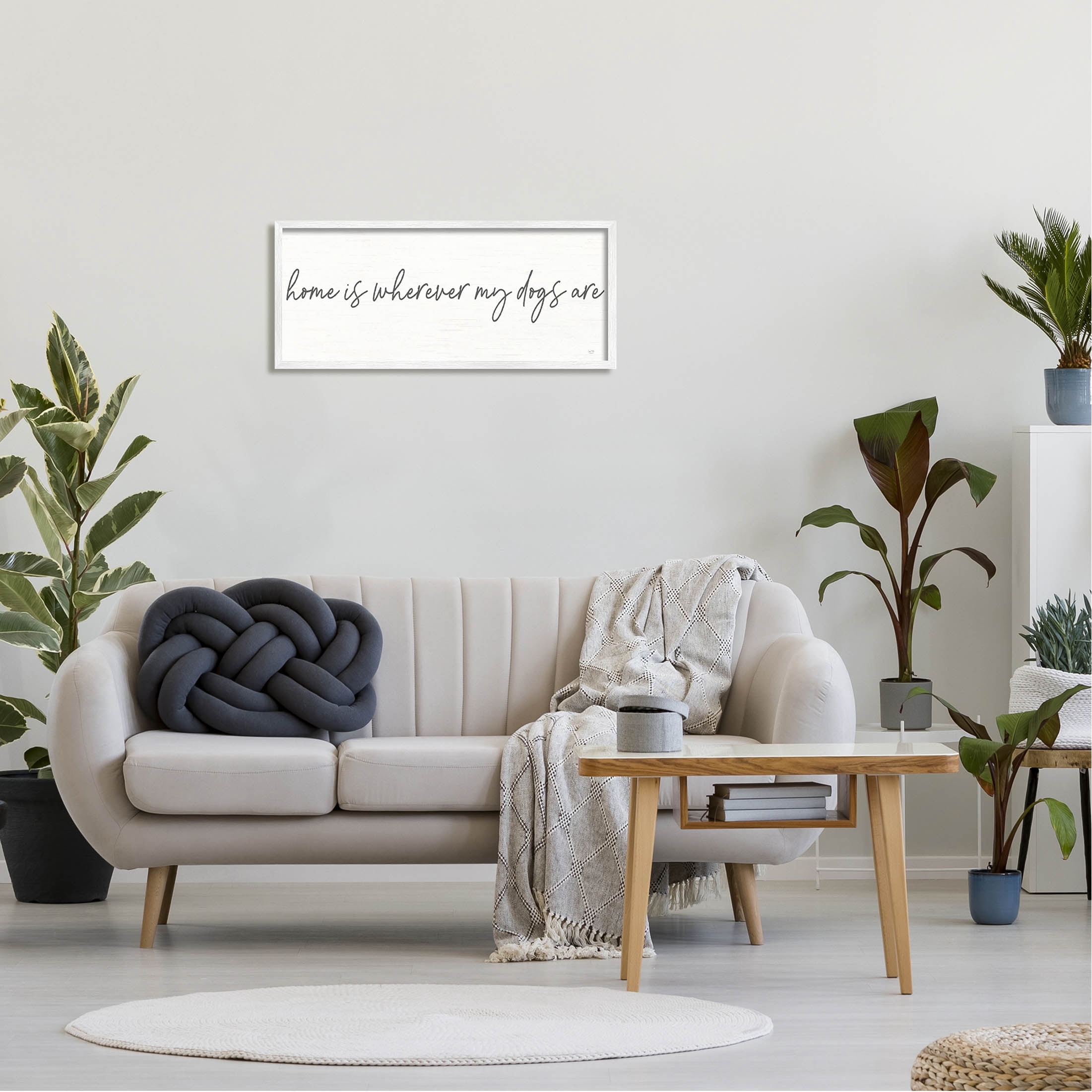 Stupell Industries Home Wherever Dogs Are Pet Lover Phrase Graphic Art White Framed Art Print Wall Art, Design by Lux + Me Designs
