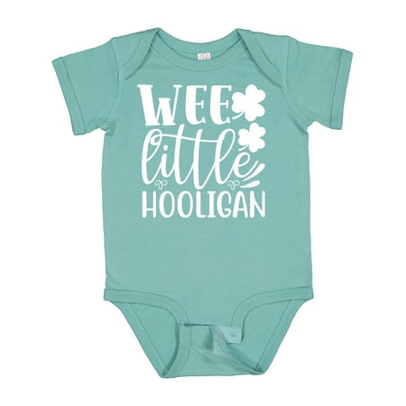 

Inktastic St. Patrick s Day Wee Little Hooligan with Shamrocks Boys or Girls Baby Bodysuit