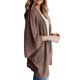 thumbnail image 3 of Sonducket Suéter abierto frontal para mujer, cárdigan de punto suelto de poliéster, manga 3/4, ropa informal de primavera y otoño, blanco, L Prendas para la parte del cuerpo Café L Sonducket AP003557-33, 3 of 6
