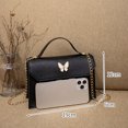 thumbnail image 3 of GEZHEN Fashion Women Artificial Leather Solid Color Bow Tie Hasp Phone Bag Shoulder Bag Messenger Bag Bow Decorative Buckle Shoulder Handbag Crossbody Bag Mobile Phone Bag, 3 of 5