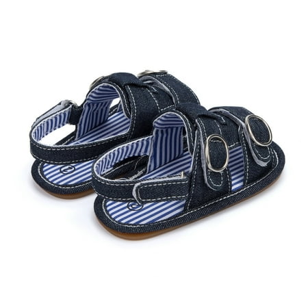 

Cathalem Girls Toddler Slip on Shoes Boys Girls Open Toe Denim Shoes First Walkers Shoes Summer Toddler Toddlers Shoes Dark Blue 0 Months