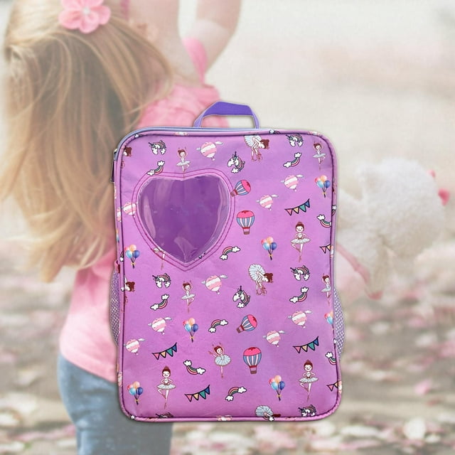 Estuche porta muñecas para niñas de 18 , accesorios para muñecas, porta muñecas, regalos de San Valentín para niños, bolsa de transporte para maleta Violeta