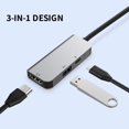 thumbnail image 2 of Naierhg Type-C to -compatible Hub Adapter 3 In 1 Docking Station 4K No Driver Plug Play High Speed Card Reader, 2 of 11