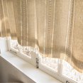 thumbnail image 3 of Cortina con cenefa Sutuo Home Boho, 36 cm, lino, con borlas, color natural, 3 of 8
