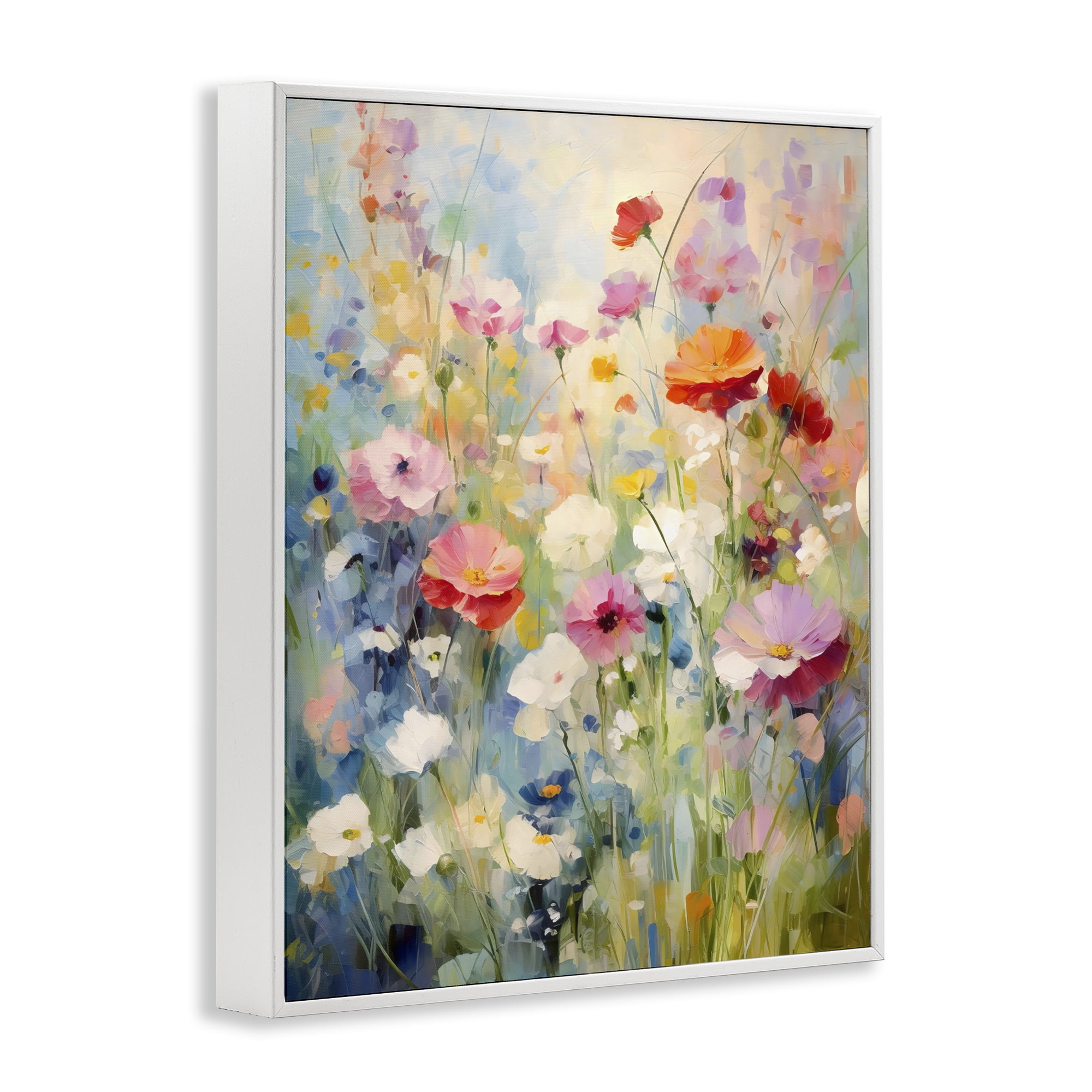 Stupell Industries Wildflower Breeze Impression White Framed Giclee Art, design by Creative Studio