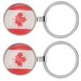 thumbnail image 4 of 2 llaveros decorativos con la bandera de Canadá para fiestas infantiles y adultas. Llavero de metal con diseño patriótico para bolsos., 4 of 6