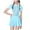 Blue, variant on Ohufall Summer One-Piece Bathing Suits for Teen Girls Fashion Colorblock Short Sleeve Zipper Skirted Swimsuit Kids Girls Cute Swimming Dresses, Sizes 7-14 Years