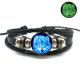 thumbnail image 3 of Pulsera con cabeza de lobo que brilla en la oscuridad, pulsera de cuero multicapa, pulseras luminosas de moda para hombres y mujeres, joyería de lobo, 3 of 5