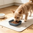 thumbnail image 4 of Leodye 1PCS Square Shallow Wide Pet Feeding Bowl Easy To Clean Food Water Snack Dish for Small Medium ss Dry Wet Food -5.71x5.71in, 4 of 6