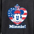 thumbnail image 3 of Disney - Minnie Flag Heart - Women's Lightweight French Terry Long Sleeve Shirt, 3 of 5