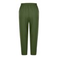 thumbnail image 6 of Babcutegg Linen Pants for Women Casual Fashion Side Pockets High Waist Soild Color Cotton Linen Womens Summer Clothes Army Green Size 2XL, 6 of 7