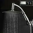thumbnail image 3 of with Shower Arm Large High Pressure Stainless Steel Curved Shower Extension Shower Head Extension Shower Head Extender Rainfall Shower Head 6INCH SQUARE, 3 of 8