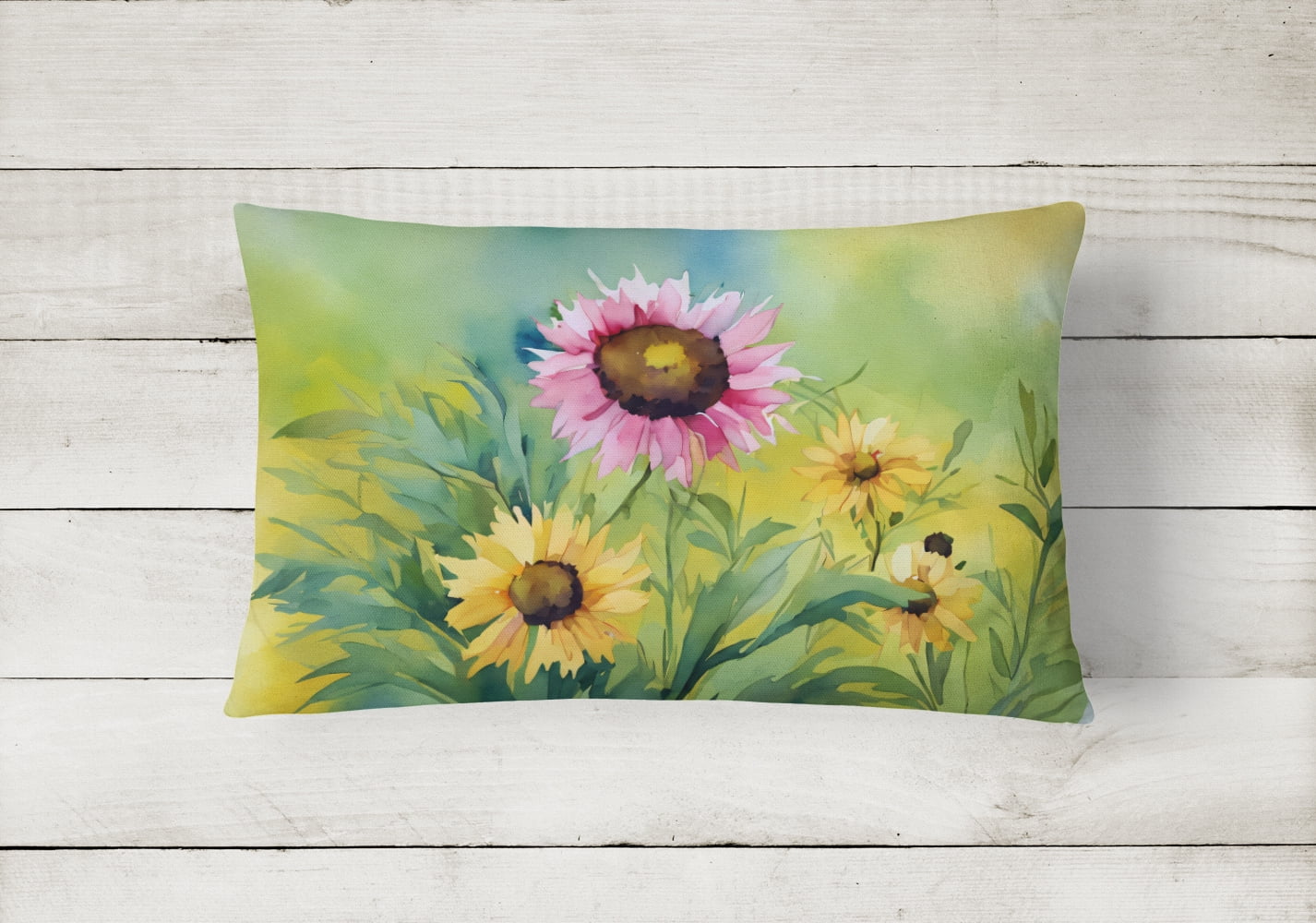 Carolines Treasures DAC1658PW1216 16 x 12 in. Unisex Kentucky Goldenrod in Watercolor Fabric Decorative Pillow