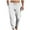 White1, variant on Lmnyox Men's Casual Linen Trousers with Pocket Lightweight Drawstring Lounge Pants Casual Straight Leg Beach Pants