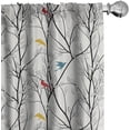 thumbnail image 1 of AIR-Space Window Curtains, Planets Bar Stripes Stars Rockets and Astronauts Galaxy Cartoon Pattern, Lightweight Decor 2-Panel Set with Rod Pocket, Pair of - 28" x 95", Blue Indigo Dark Coral, 1 of 4