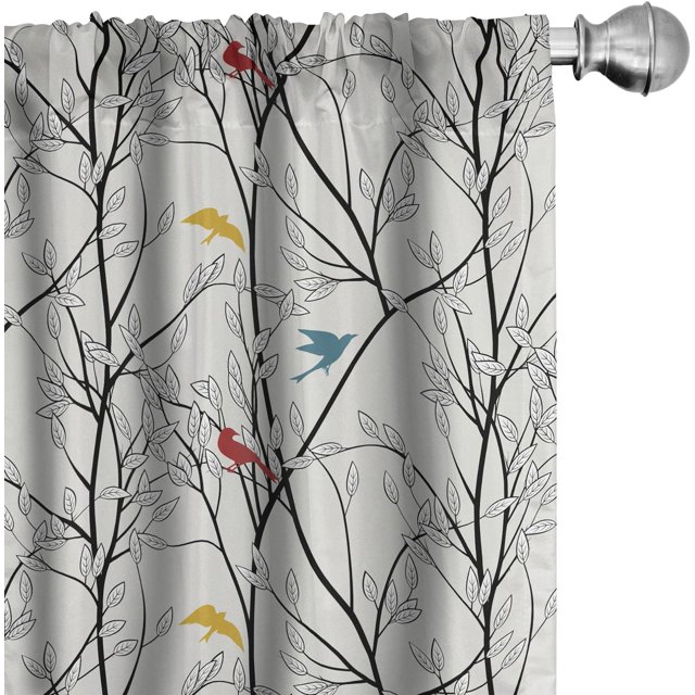 AIR-Space Window Curtains, Planets Bar Stripes Stars Rockets and Astronauts Galaxy Cartoon Pattern, Lightweight Decor 2-Panel Set with Rod Pocket, Pair of - 28" x 95", Blue Indigo Dark Coral